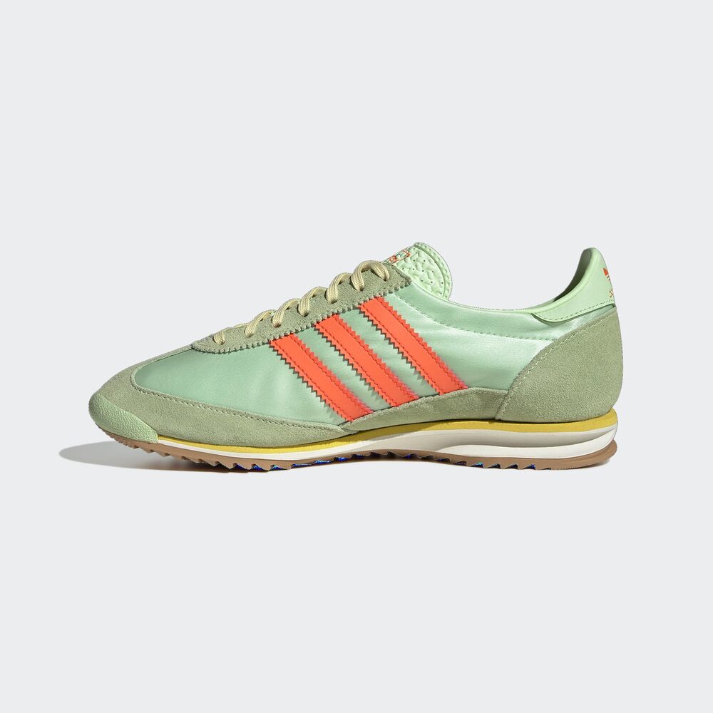 adidas Women's SL 72 OG W Semi Green sparkSolar Orange/Off White 8.5 US